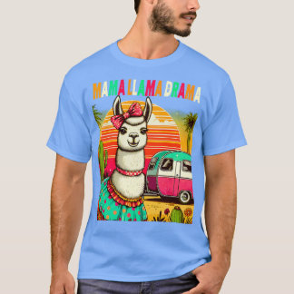 Cute Llama Squad Shirt Retro 80s Style Design