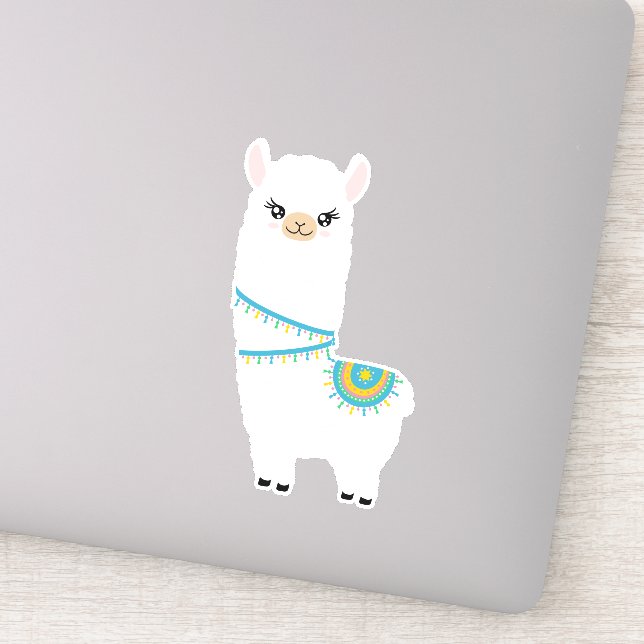 Cute Llama Sticker (Detail)