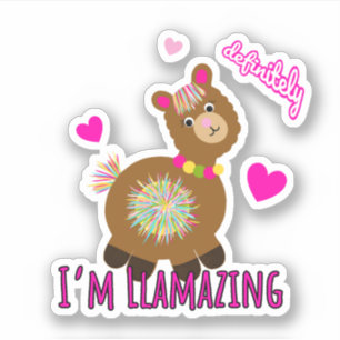 Cute llama sticker