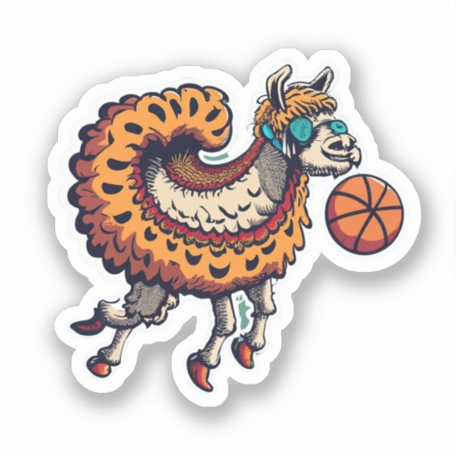 Cute Llama Sticker (Front)