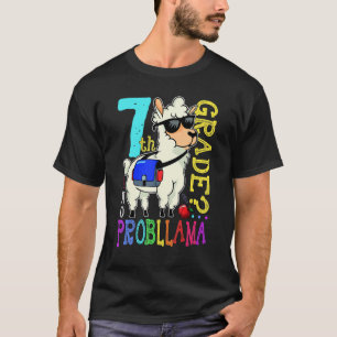 Cute Llama Team 7th Grade Back To School No Probll T-Shirt