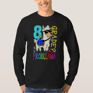 Cute Llama Team 8th Grade Back To School No Probll T-Shirt