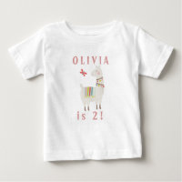 Cute Llama Themed Birthday Custom Name & Age