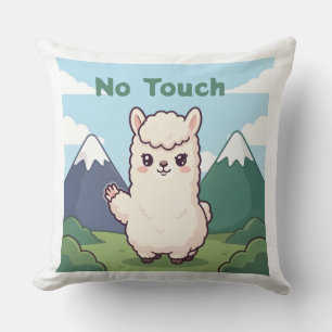 Cute Llama Throw Pillow