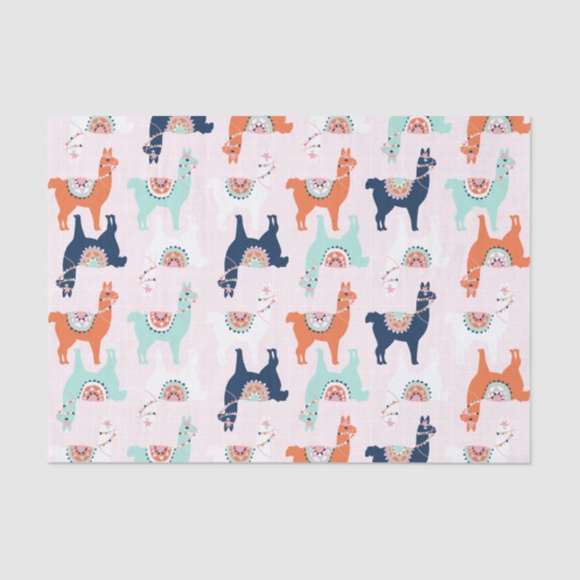Cute Llama Tissue Paper (Front)