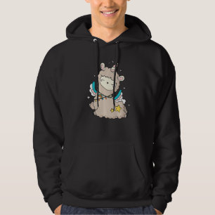 Cute Llama Unicorn Llamacorn Pastel Girls Hoodie