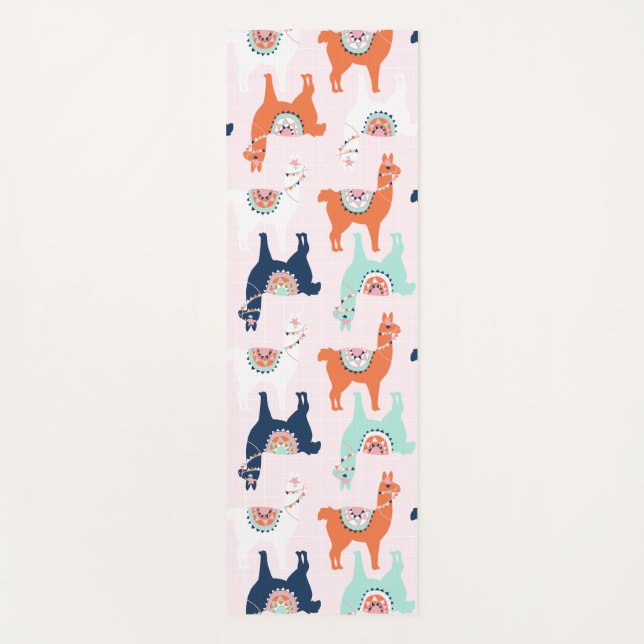 Cute Llama Yoga Mat (Front)