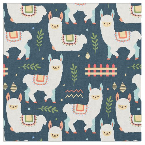 Cute Llamas Fabric