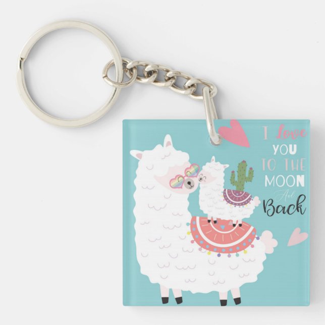Cute Llamas Keychain (Front)