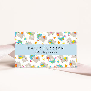 Cute Llamas, Kids Play Center, Activity Center Business Card