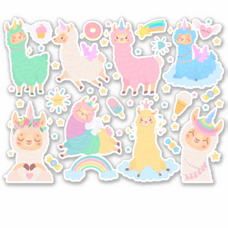 Cute Llamas Sticker