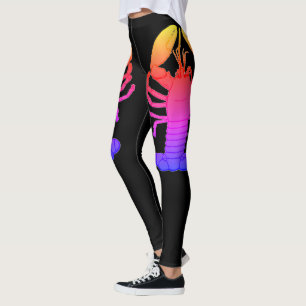 Cute lobster beach leggings