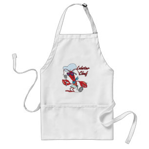 cute lobster chef cartoon adult apron