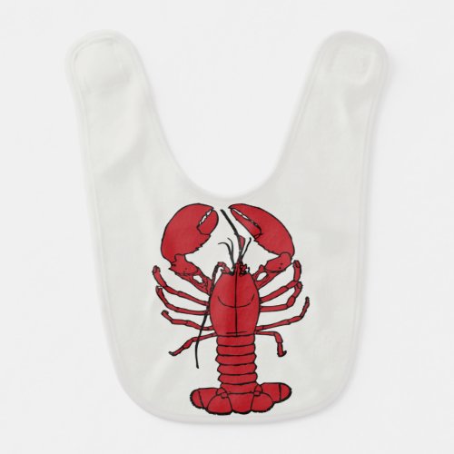 Cute Lobster Nautical beach   baby  bib