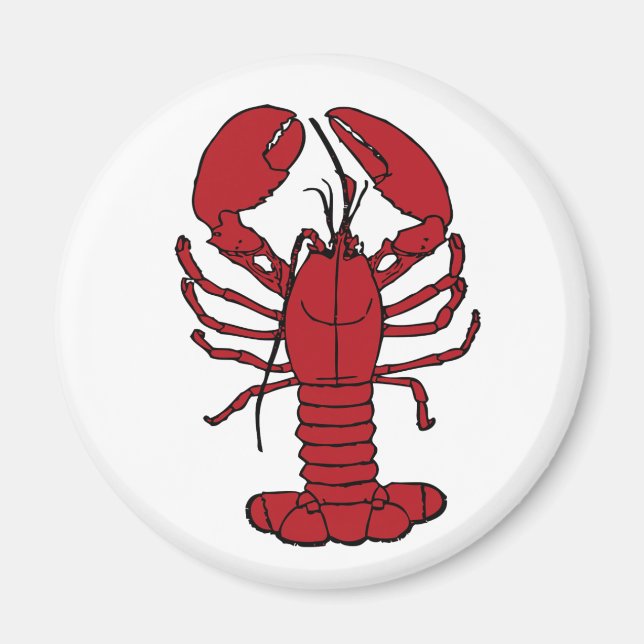 Cute Lobster Nautical beach bottle opener Magnet (Front)