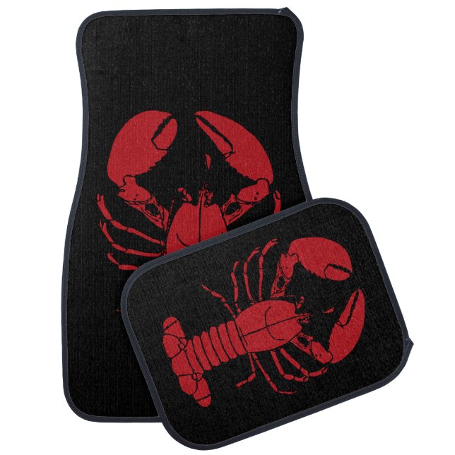 Cute Lobster Nautical beach  Car Mats (Set)