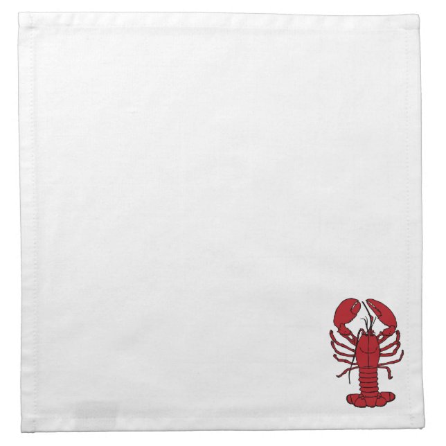 Cute Lobster Nautical beach cloth napkin (Front)