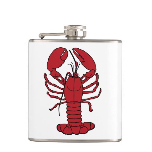 Cute Lobster Nautical beach    flask