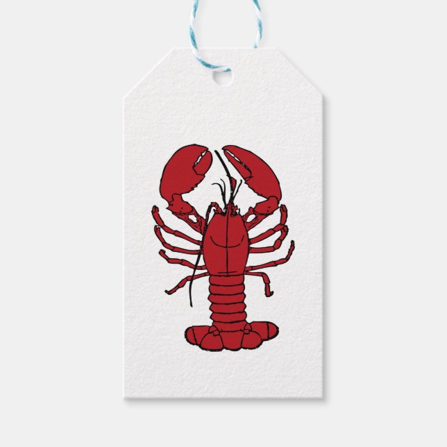 Cute Lobster Nautical beach    gift tag (Front)