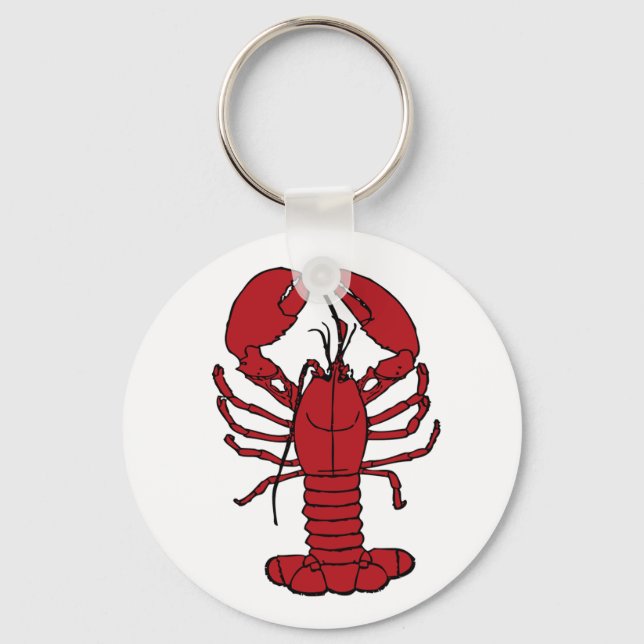 Cute Lobster Nautical beach    key chain (Front)