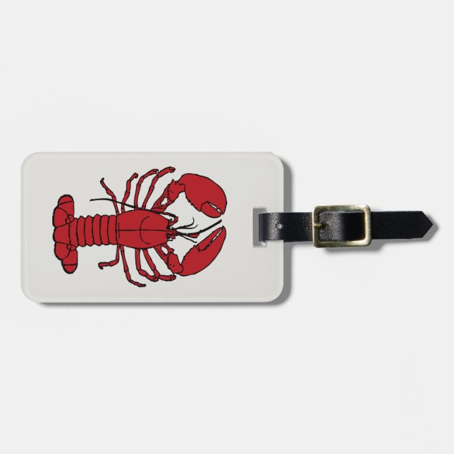 Cute Lobster Nautical beach   luggage tag (Front Horizontal)