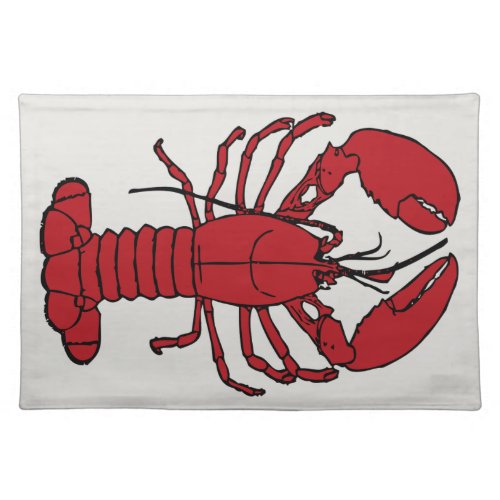 Cute Lobster Nautical beach place mat