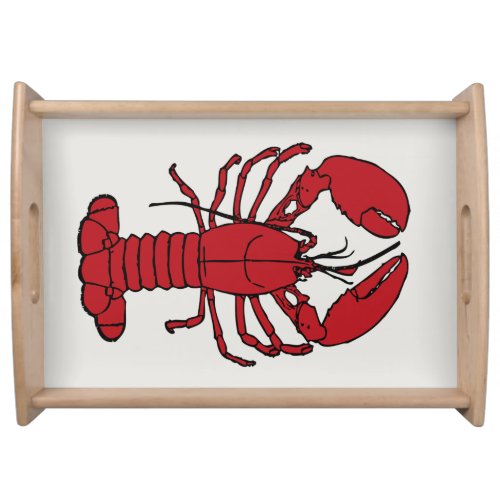 Cute Lobster Nautical beach tray