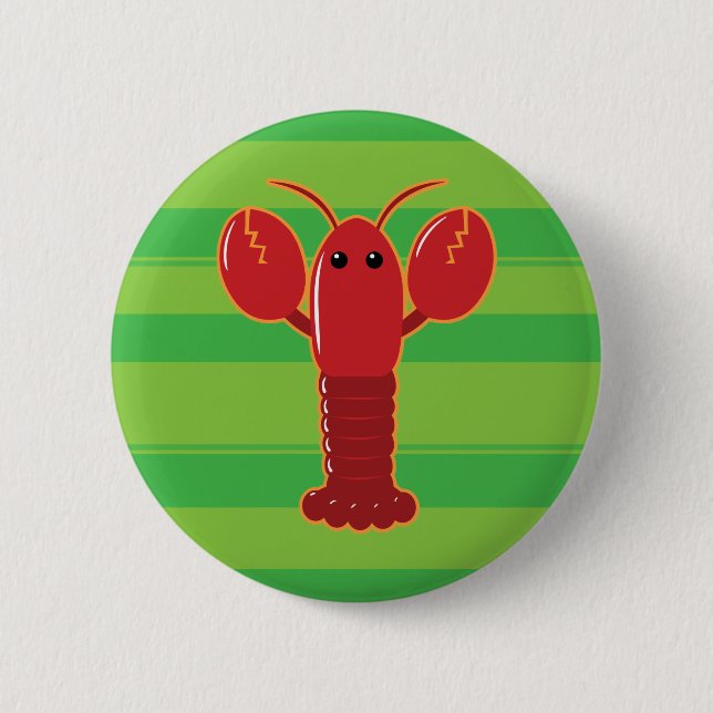 Cute Lobster Pinback Button (Front)