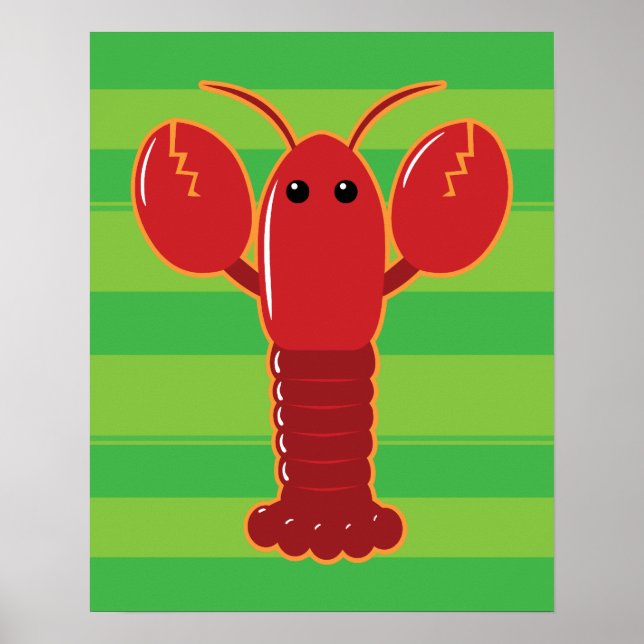 Cute Lobster Poster (Front)