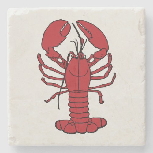 Cute lobster red white  coaster