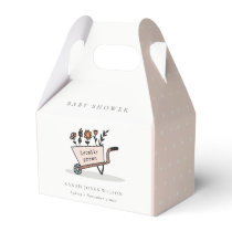 Cute Locally Grown Blush Floral Cart Baby Shower Favor Boxes