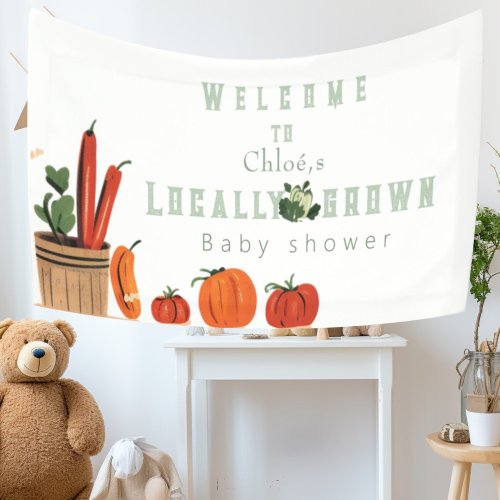  Cute Locally grown Farmer market baby shower  Banner