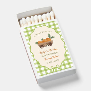 Cute Locally Grown Farmer's Baby Shower Matchboxes