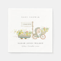 Cute Locally Grown Hedgehog Flora Bike Baby Shower