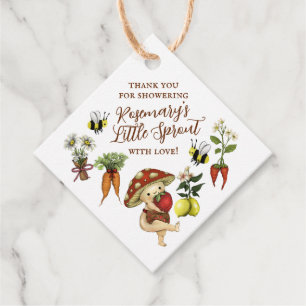 Cute Locally Grown Little Sprout Baby Shower Favor Tags