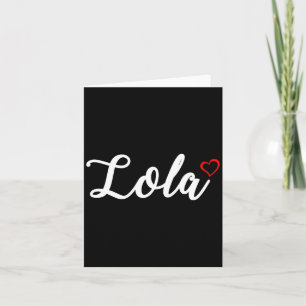 Cute Lola Lover Gift For Women Grandma Christmas Card