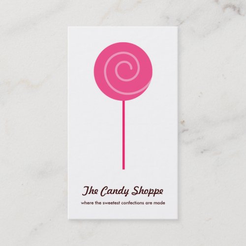 Cute Lollipop Candy Shoppe Business Cards