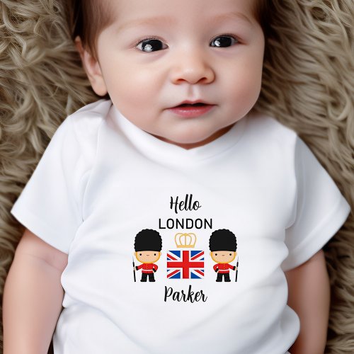 Cute London Guards Baby Boy Name British Baby T_Shirt