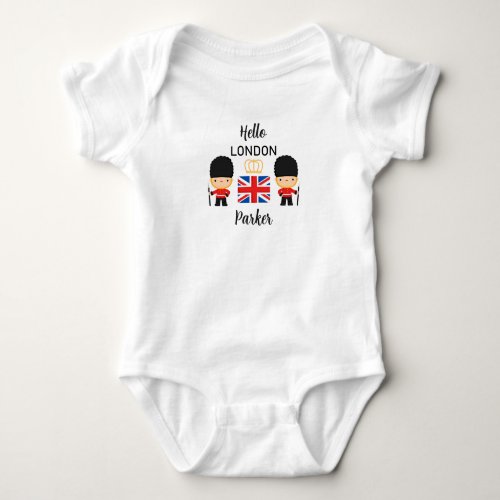 Cute London Guards Baby Boy Name England Baby Bodysuit