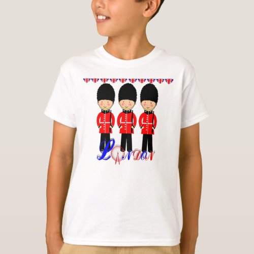 Cute London Guards Themed Design T_Shirt