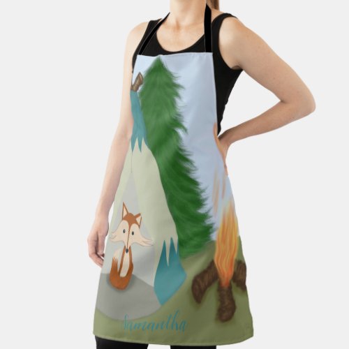 Cute Lone Fox Apron