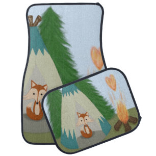 Cute Lone Fox Car Floor Mat