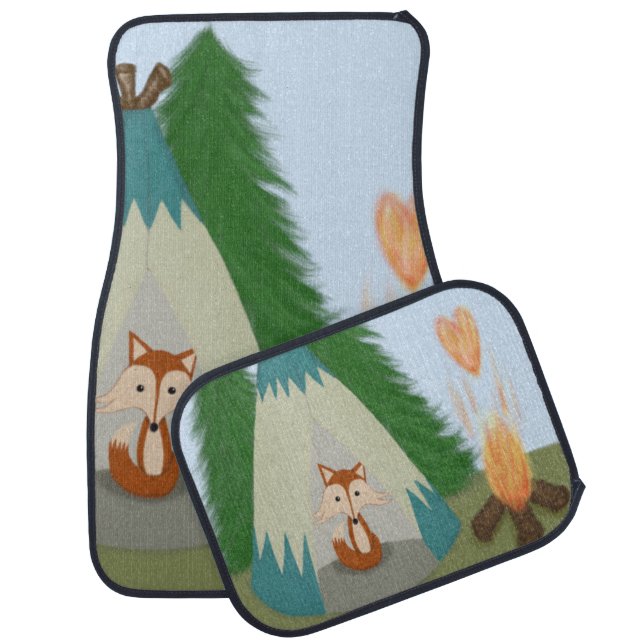 Cute Lone Fox Car Floor Mat (Set)