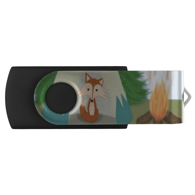 Cute Lone Fox Flash Drive (Front)