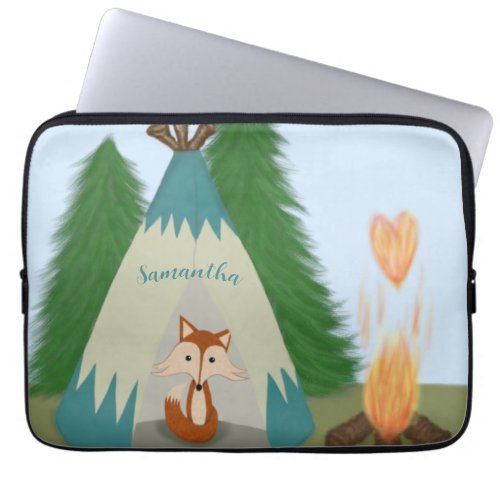 Cute Lone Fox Laptop Sleeve