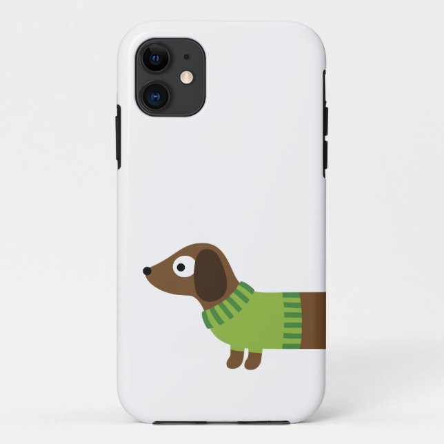 Cute Long Dachshund Illustration Case-Mate iPhone Case (Back)