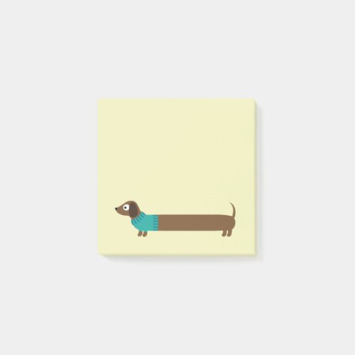 Cute Long Dachshund Illustration Post_it Notes