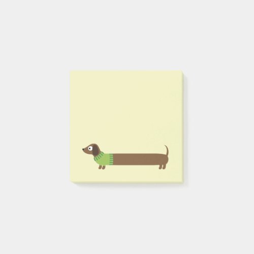 Cute Long Dachshund Illustration Post_it Notes