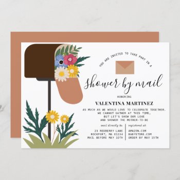 Cute Long Distance Spring Floral Baby Shower Invitation by Celebrais at Zazzle