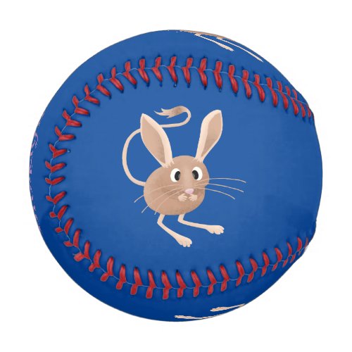 Cute long eared jerboa cartoon illustration baseball
